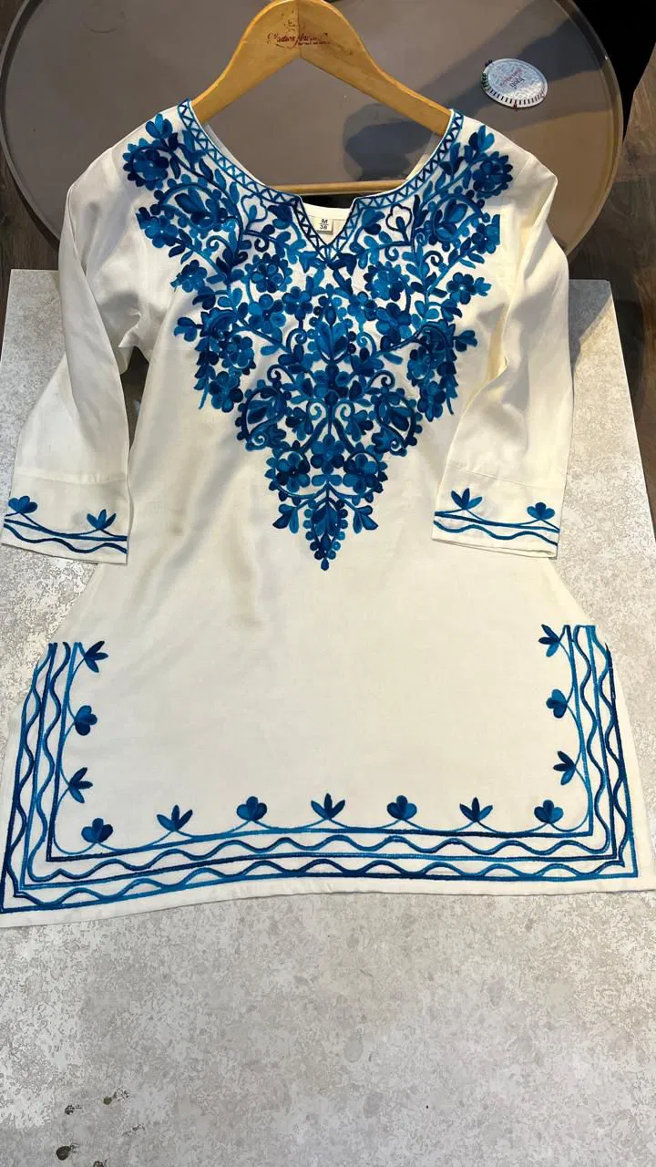 Kashmiri Tops Rayon With Thread Work Ladies Top Wholesale Shop In Surat
